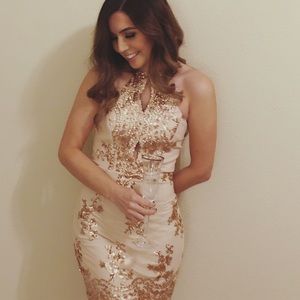 ShopHearts “Rose Gold Sequin Dress